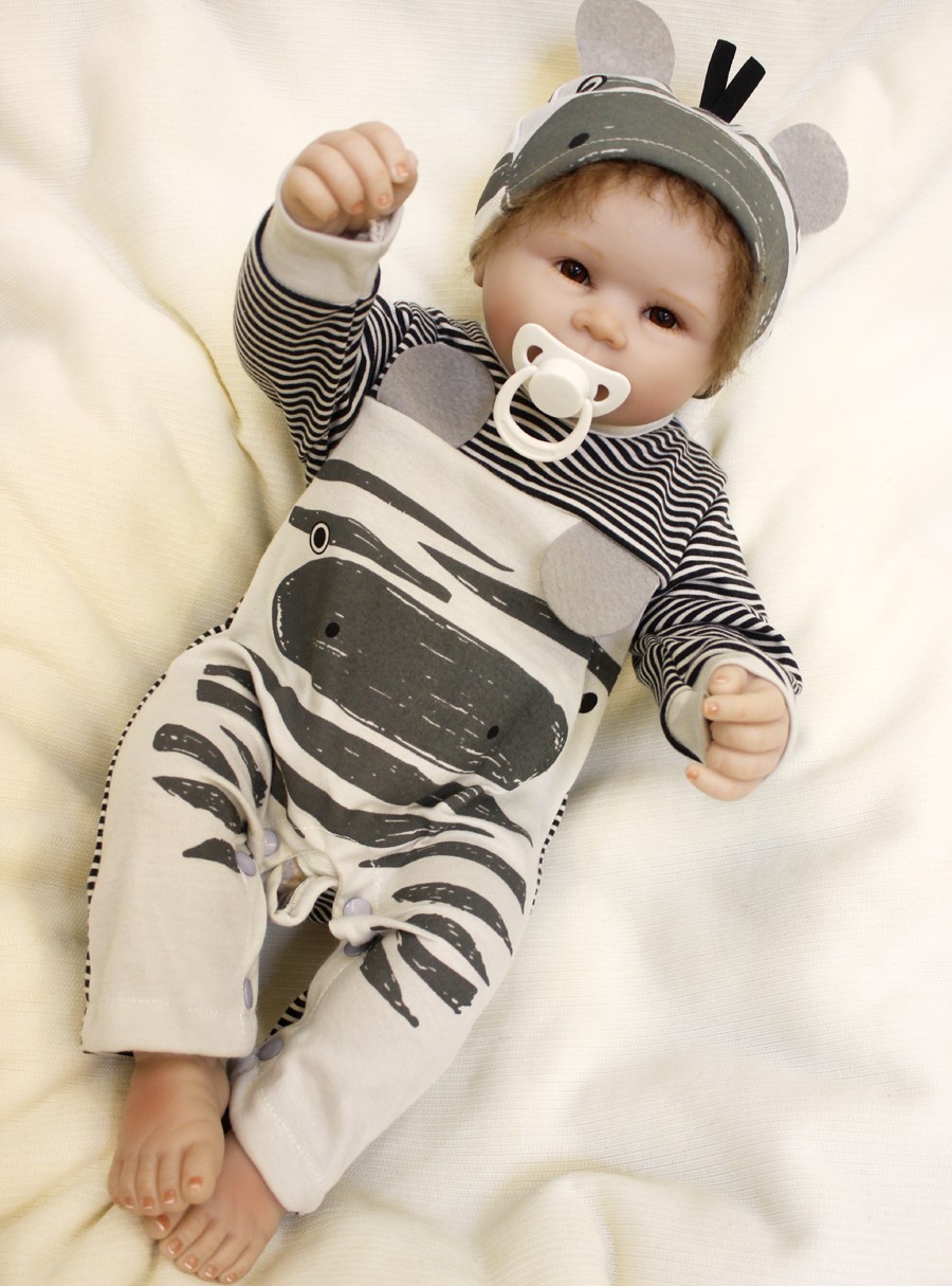 Full Body Floppy Silicone Reborn Doll Baby Boy Lifelike soft vinyl Doll ...