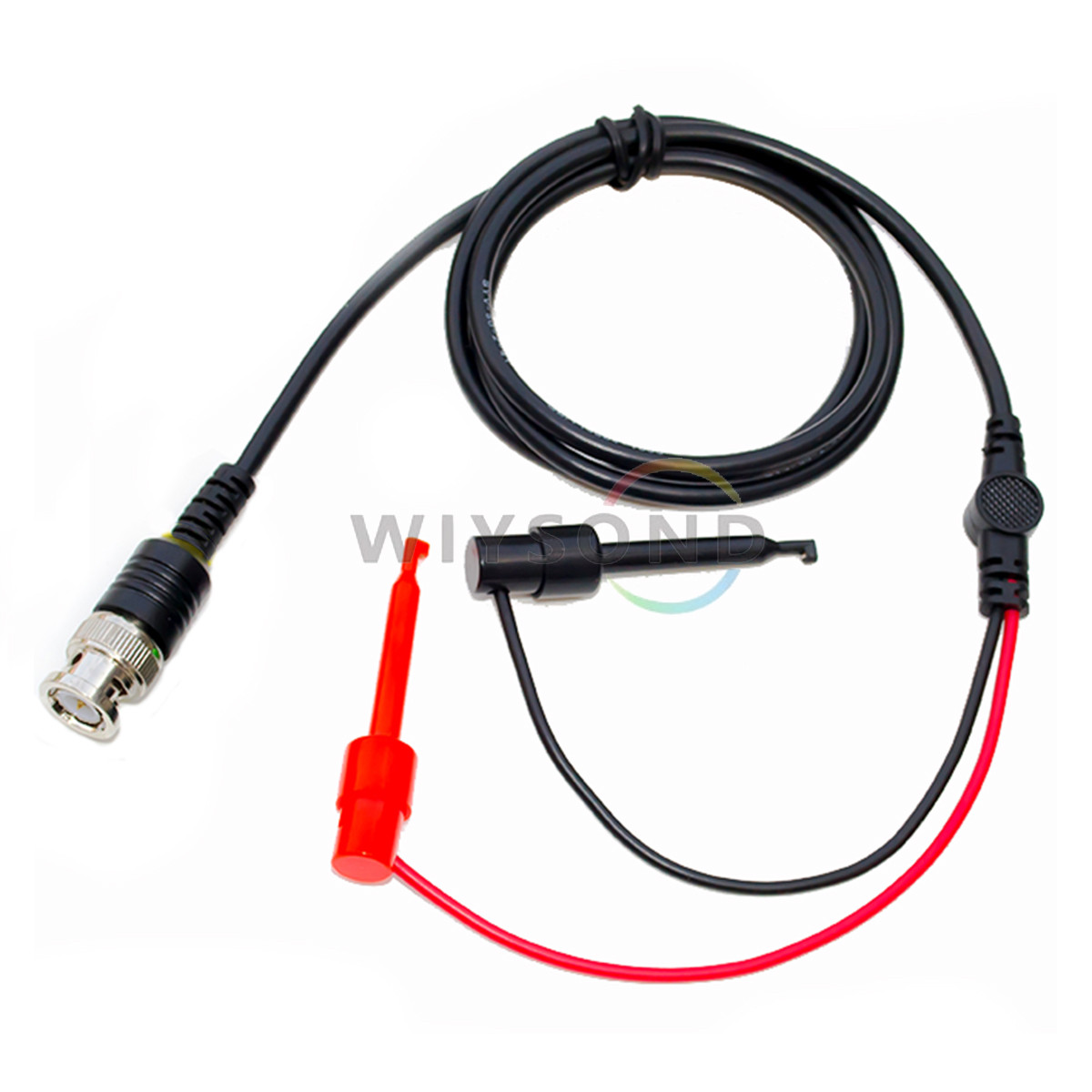 2Pcs Oscilloscope Probes Clip Test Lead Grabbers Coaxial Cable Coax Mini BNC to Dual Testing Plunger Hook for Testing Work for Mechanical