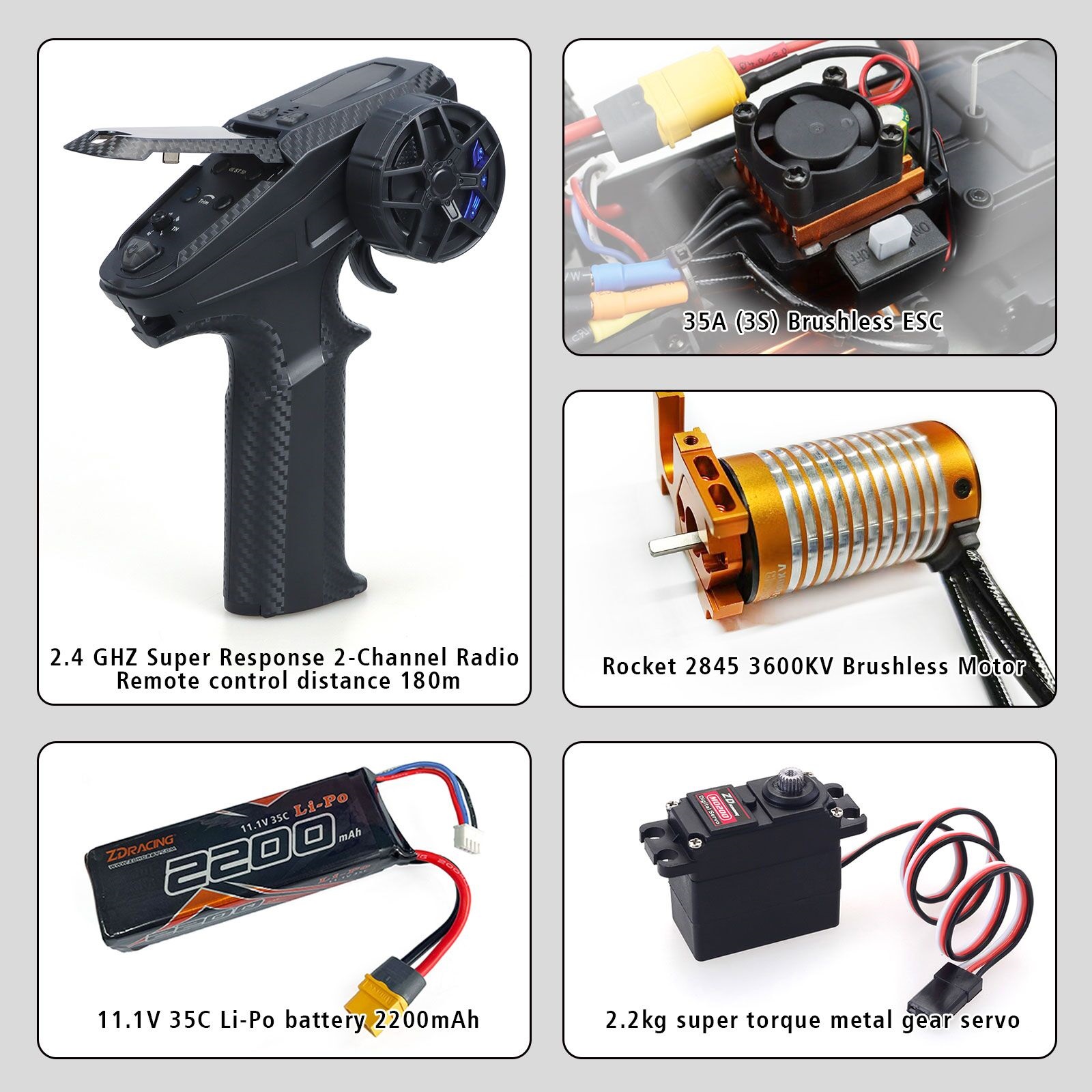 ZD Racing 1/16 RC Car 4WD Brushless 2.4G 4CH Remote Control ZD Racing 1/16 RC Car 4WD Brushless 2.4G 4CH Remote Control