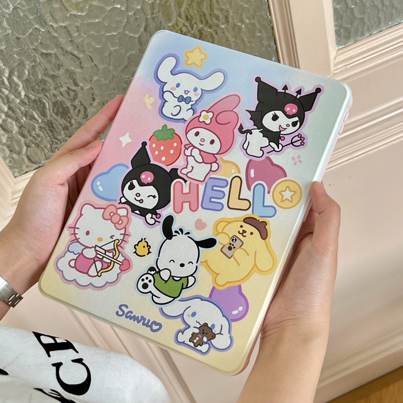 CrashStar 360° Rotating Stand Cartoon Cute Leather Tablet Case For iPad Mini 6 9.7 5th 6th Air 3 4 5 iPad 10.2 7th 8th 9th 10th Gen iPad Pro 11 12.9 inch 2022 2021 2020 Transparent Shockproof iPad Cover Casing Rotatable Holder Support Hot Sale. 