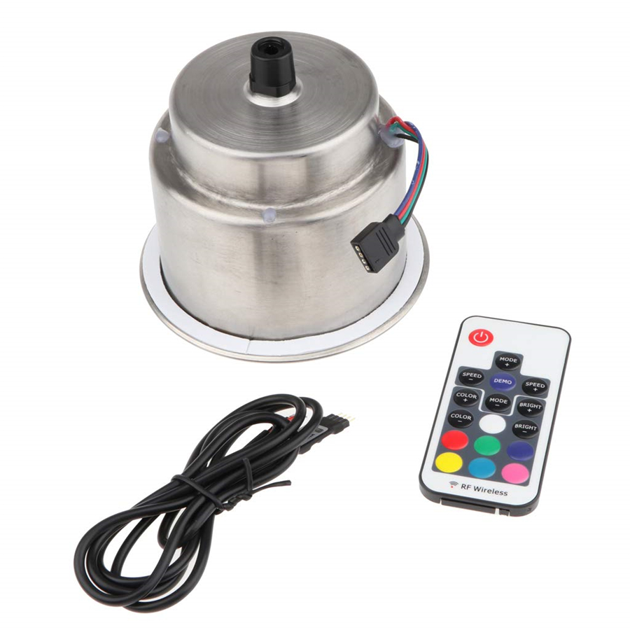 4pc Stainless Steel Cup Drink Holder 14 LED Remote RGB Lights for