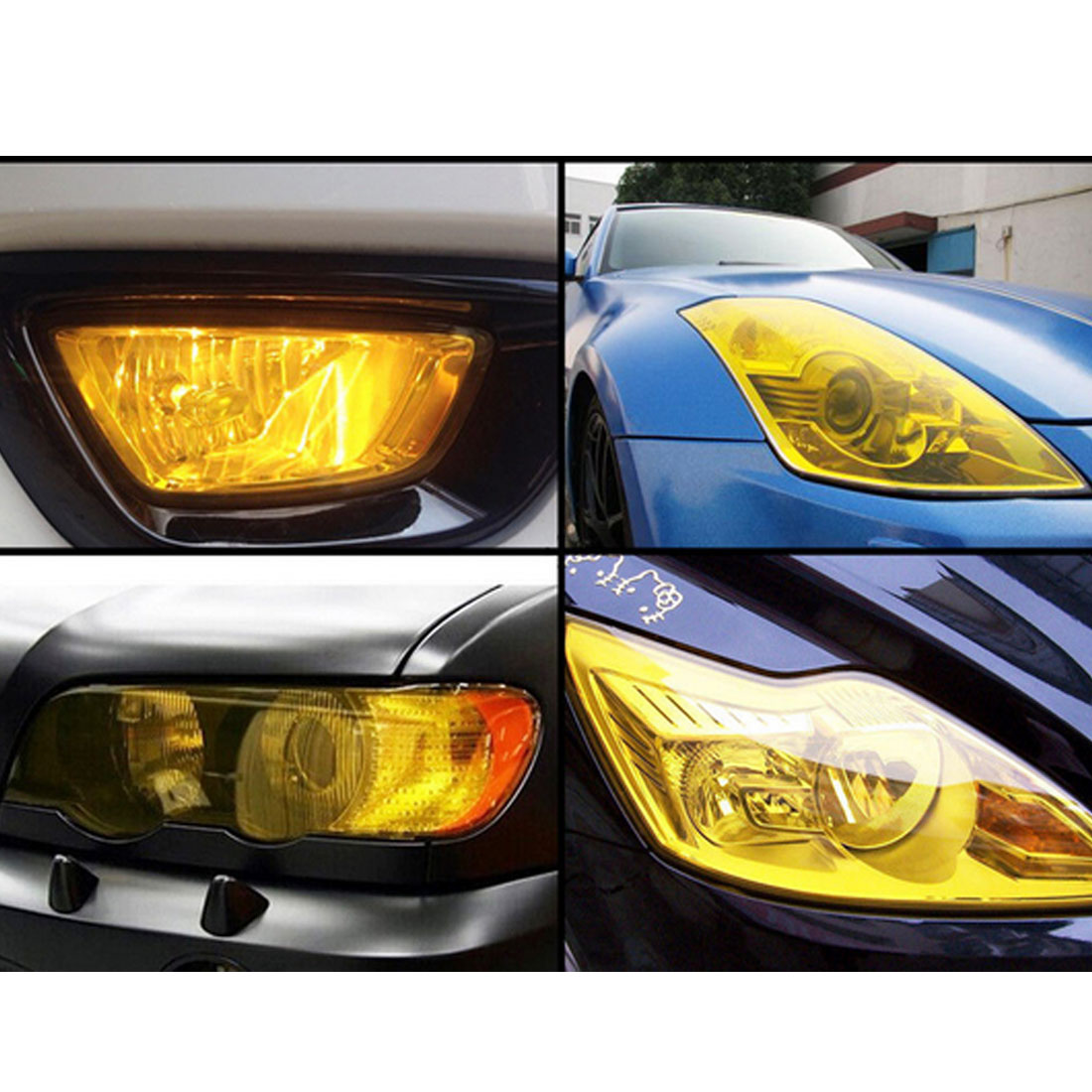 Voyago Headlight Film Yellow 30 x 120 cm Waterproof Car Headlight Film Tint Film Fog Light