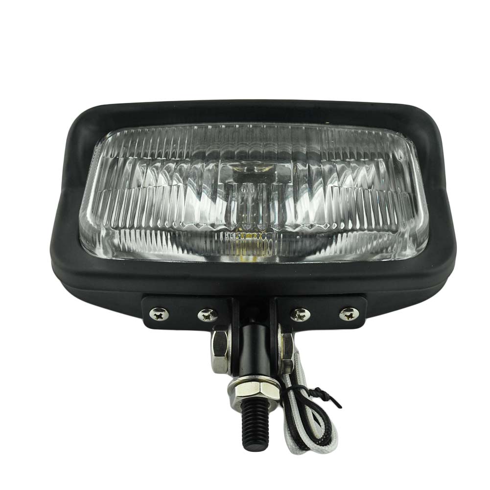 6.5"x 3.5" Square Black Headlight Motorcycle Bottom Mount Head Lamp For