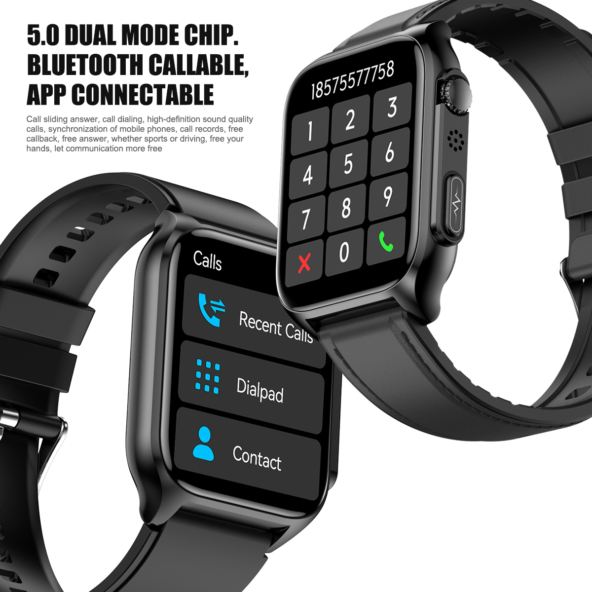 Laytham Men's GPS Smart Watch, Bluetooth Call 50M Waterproof, 1.43 Inch