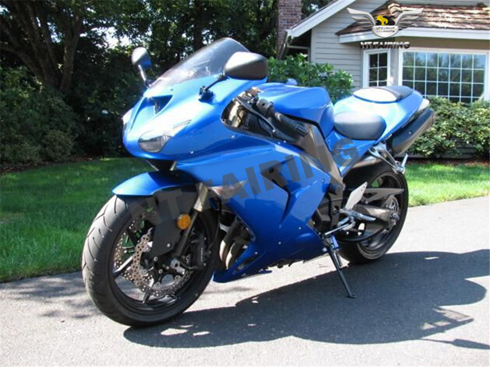 FU Glossy Blue Fairing Kit Fit for Kawasaki 2006 2007 ZX 10R