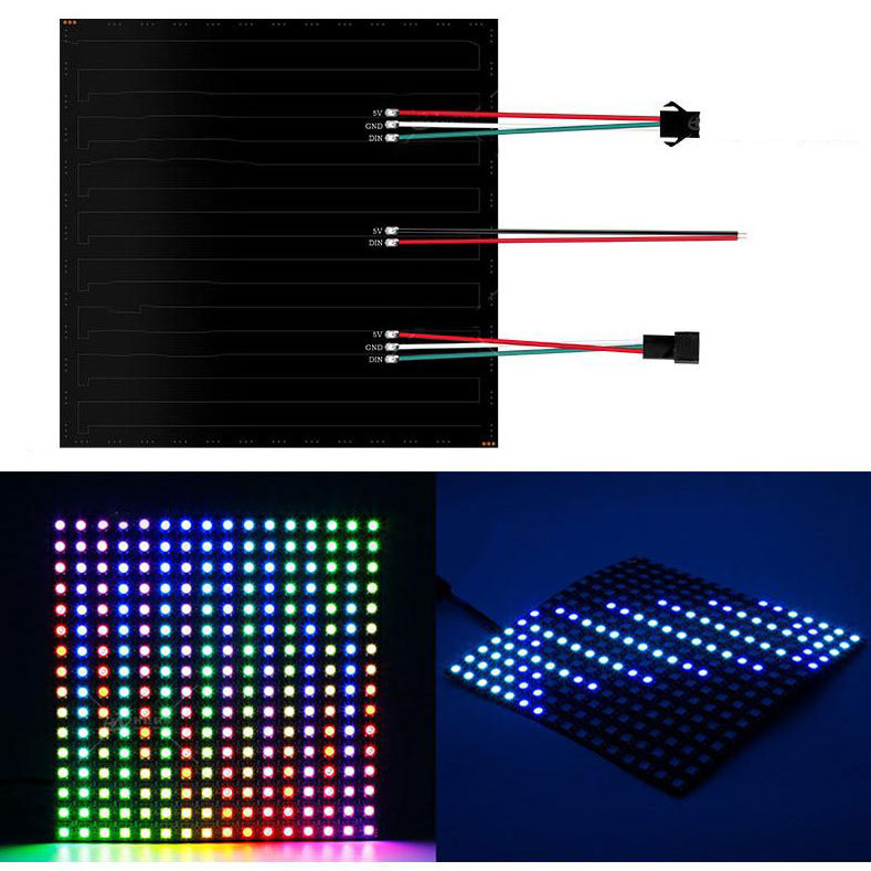 10Pieces WS2812B 2x2 4-Bit Full Color 5050 RGB LED Lamp Panel - Foto 7