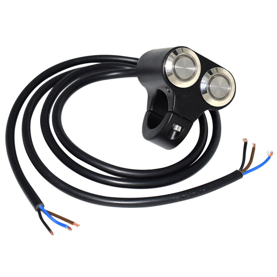 Aluminum Motorcycle Handlebar Headlight Hazard Fog Light ...