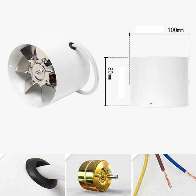 Home Küche Garage Vent Lüfter Wand Abluftventilator Rohrventilator