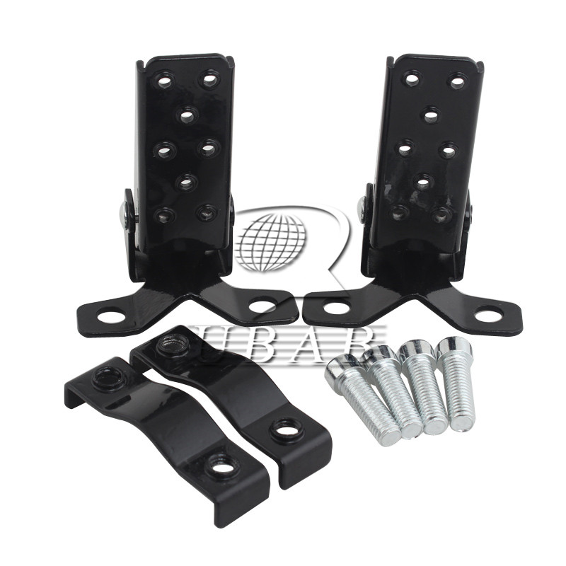 Retro Motorcycle Clamp On Steel Axle Foldable Foot Step Pegs Bicycle Adjustable