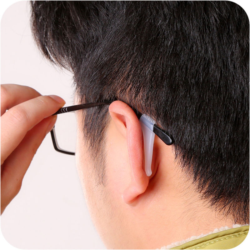 50 Paar klare Brille mit Ohrgriff-Brillenhalter Silikon-Anti