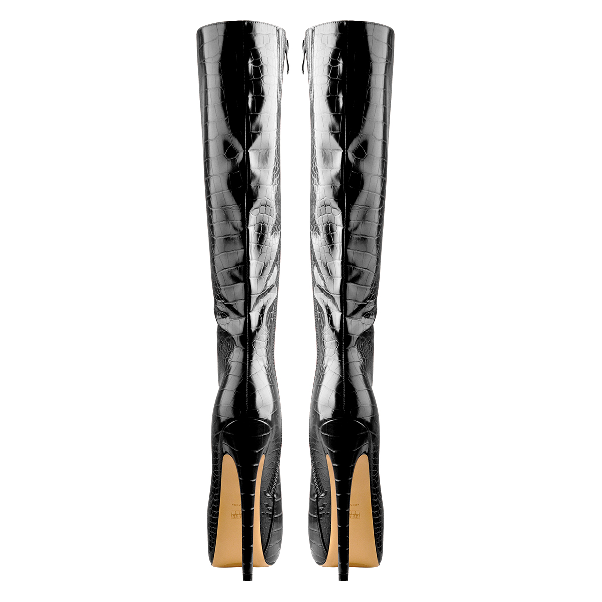 wide calf stiletto knee high boots