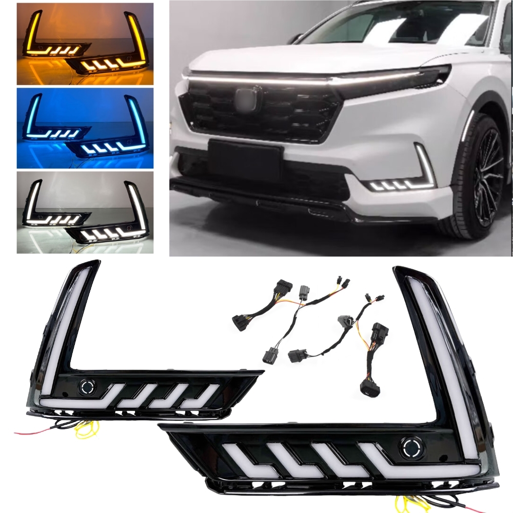 TBHOO LED Fog Lights Assembly for Honda CR-V 2023 2024 DRL Sequential Amber Turn