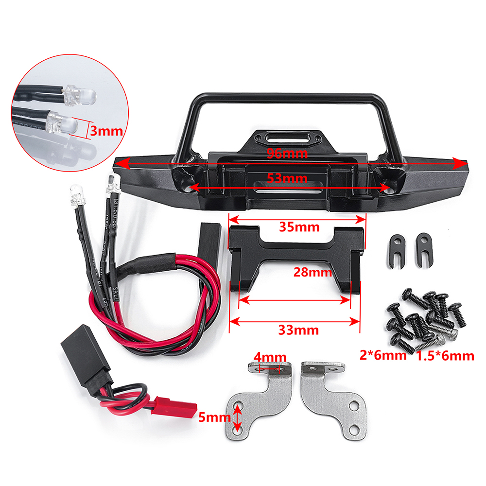 1/18 Aluminum Alloy Front/Rear Bumper for 1:18 Traxxas TRX4M
