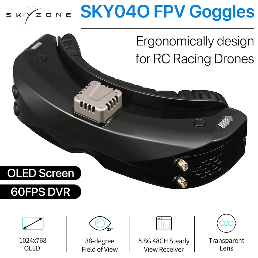 SKYZONE SKY04O FPV Goggles DVR 5.8G 48CH 1024x768 SteadyView