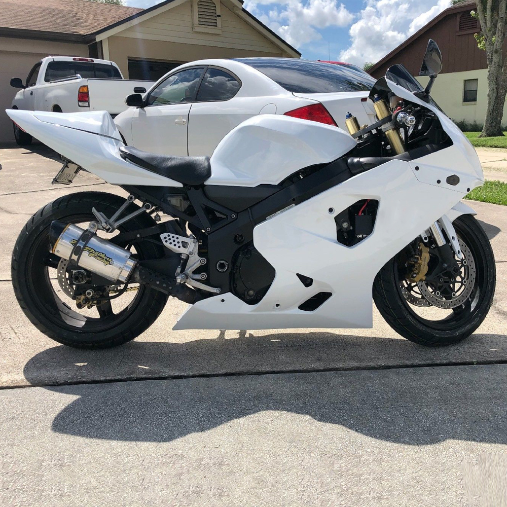 FL Injection Mold White Fairing Kit Fit for 2004 2005 GSXR 600 750