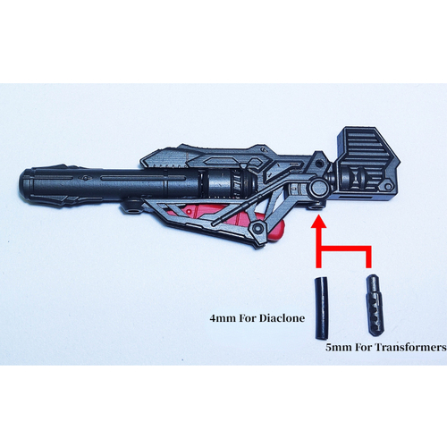 So Cool 4mm/5mm Port Big Gun Axe Weapon Upgrade Kit For Diaclone