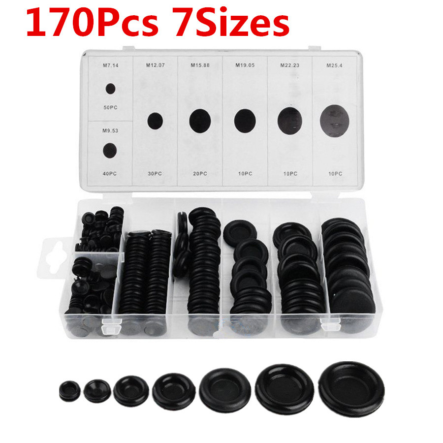 170X Rubber Grommet Firewall Hole Plug Electrical Wiring Gasket Assortment US NW