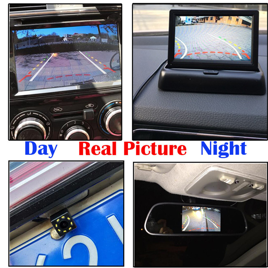 Electronic auto dimming car rear view TFT LCD Color monitor+HD Rear