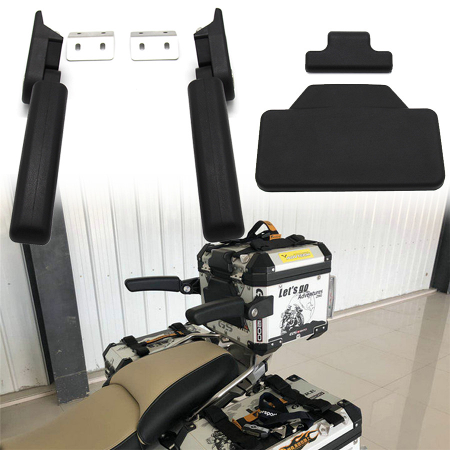 motorcycle passenger backrest with armrest