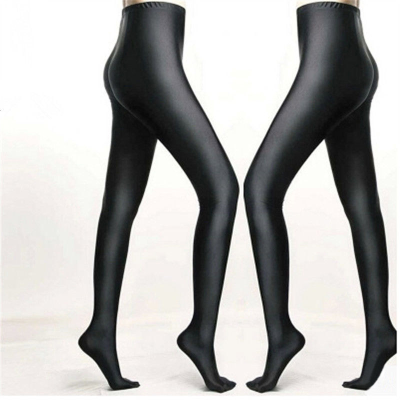 Women's Oil Shiny Gloss Pantyhose Pants Stretchy Bottoming Stockings ...