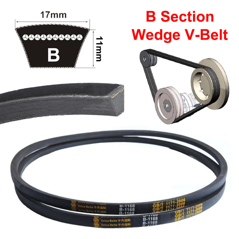 B Section V Belt Universal Drive Belt Sizes B24~B119 For Industrial ...