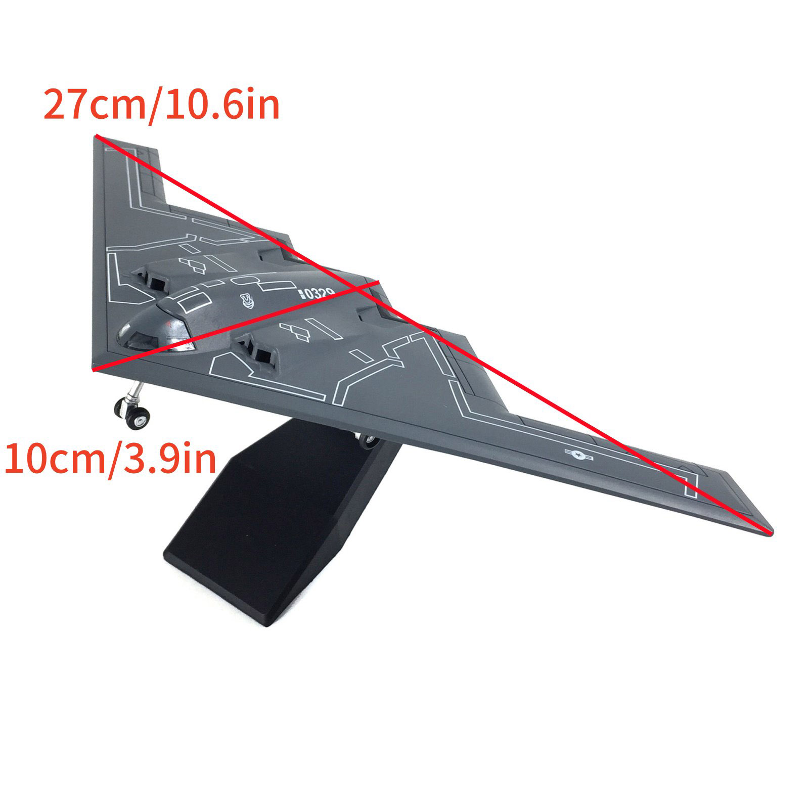 1/200 USAF B-2 Stealth Strategic Bomber Finished Alloy Model