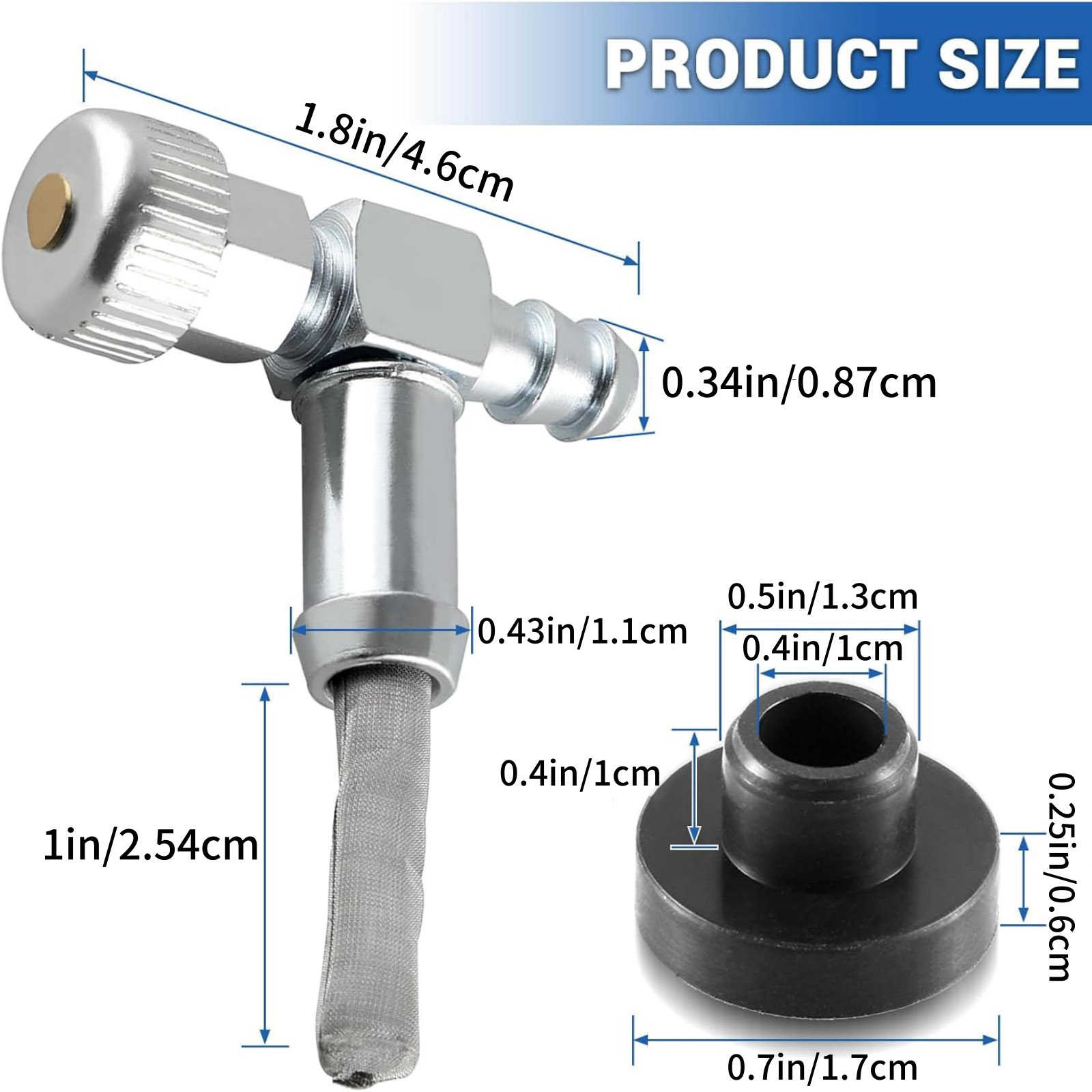 Tank Shutoff Valve Kit For Honda GX240 DeVilbiss GB5000 Wacker