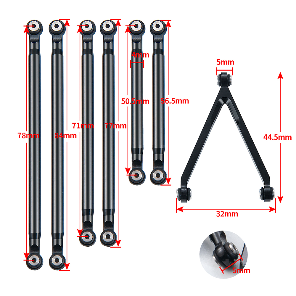 Standard Chassis Links Y Link for 1:24 RC Crawler AXI00005