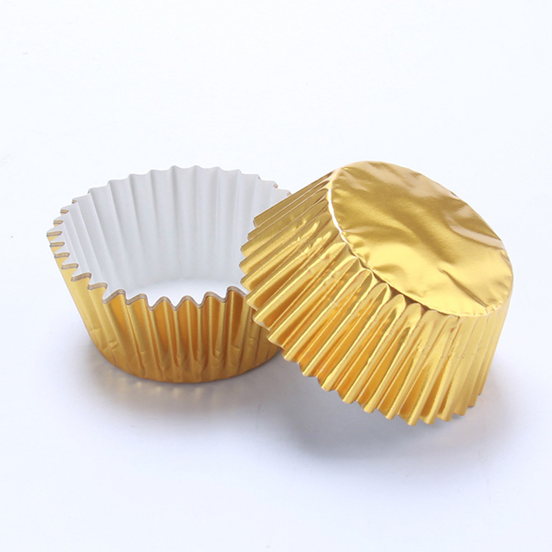 100PCS Cupcake Cases Foil Muffin Cake Bun Baking Cases High Quality 10