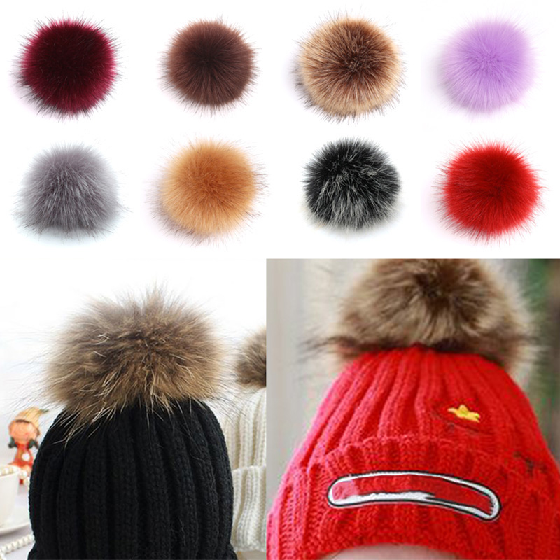 8cm Faux Fur Balls Artificial Plush Pom Poms Diy Clothing Handbag Pendant Acces