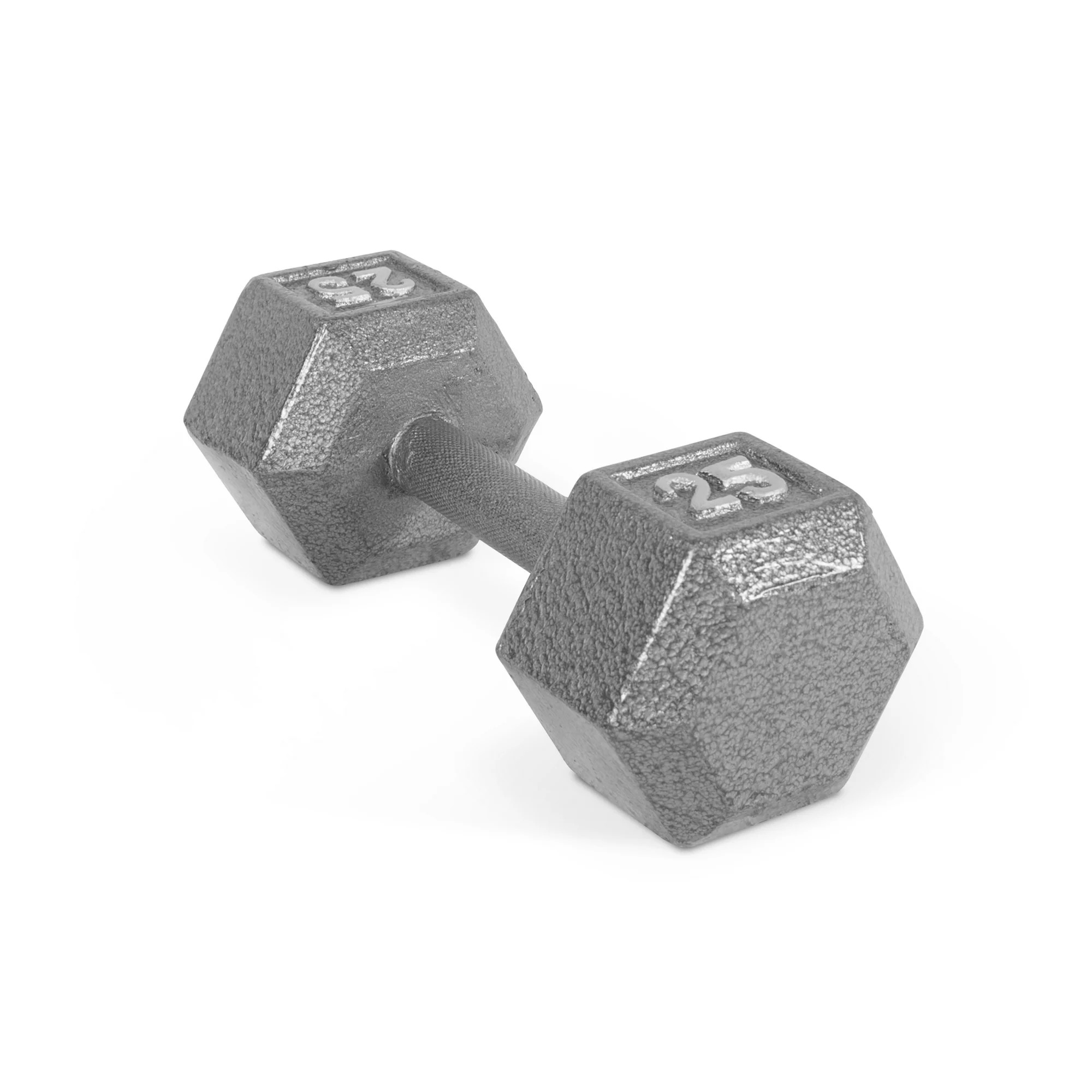 Barbell 25lb Cast Iron Hex Dumbbell Single for Fitness