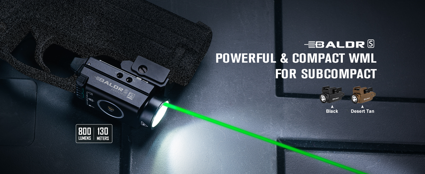 Olight Baldr S 800 Lumen Green Laser Rechargeable Tactical