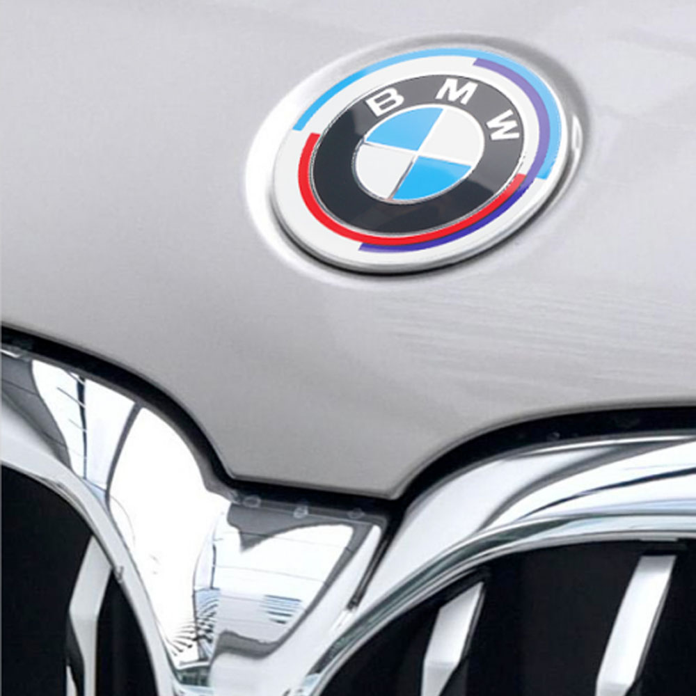 Für BMW 50 Jahre M 82mm+74mm Emblem Logo Vorne + Hinten Motorhaube