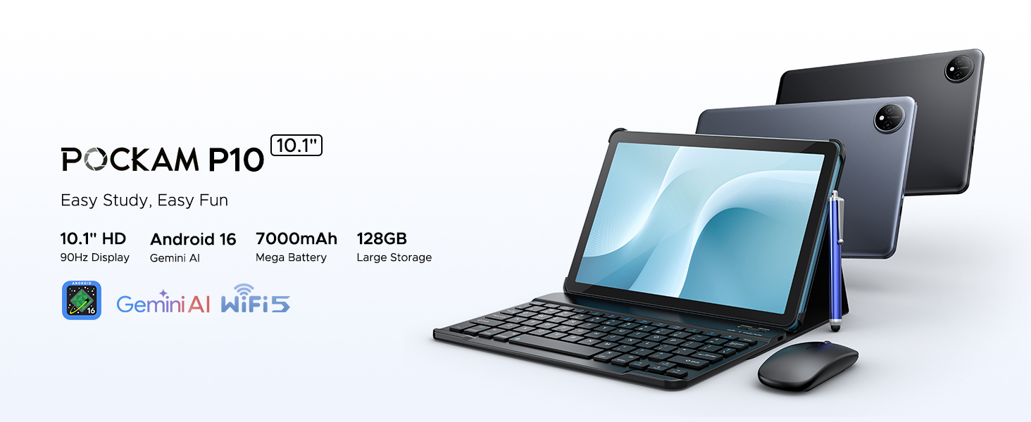 POCKAM P10 Android16 10インチ タブレット Gemini Amazon.co.jp: 【Android16 Gemini AI強化版】 タブレット 10インチ Wi