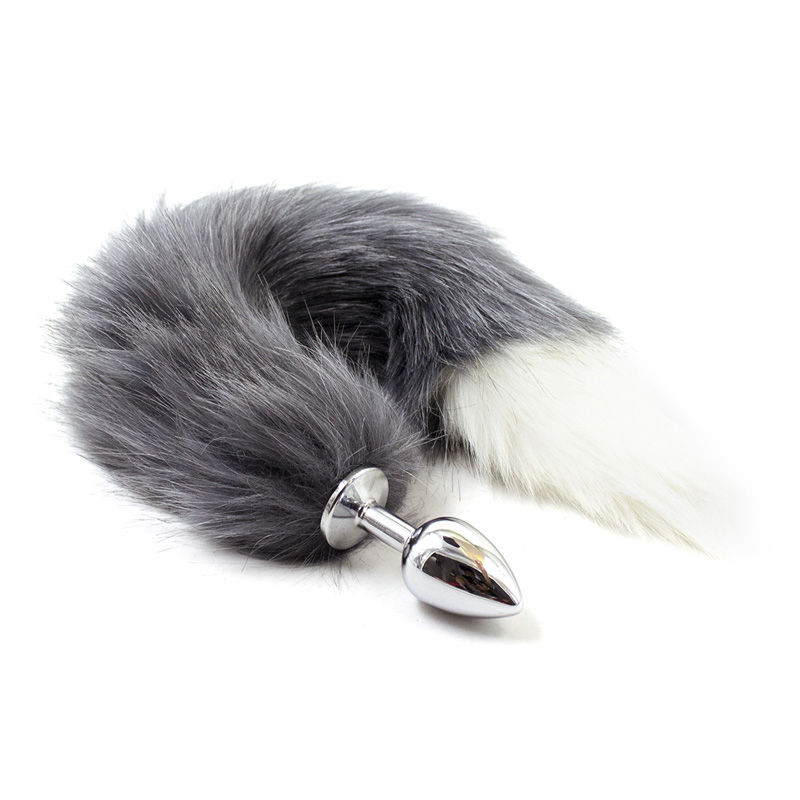 Faux Fur Fox Cat Tail Roleplay Stainless Steel Plug Fancy Dr