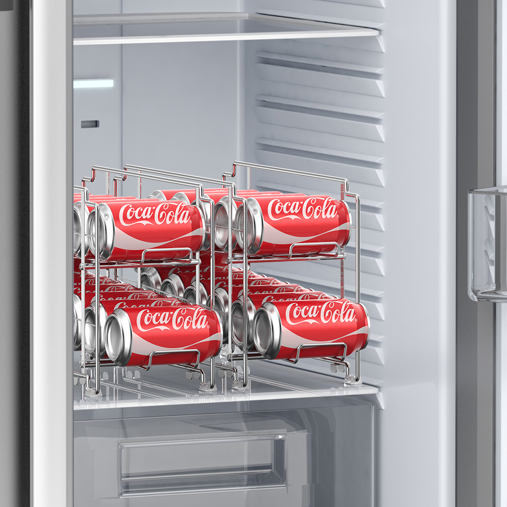 2 Pack Soda Can rack organizer Stackable Beverage Dispenser Rack Hold