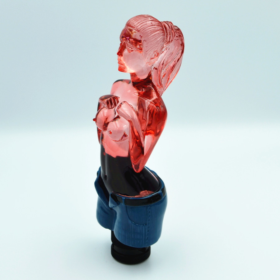 Red Acrylic Car Universal Gear Shift Knob Shifter Lever Topless Sexy