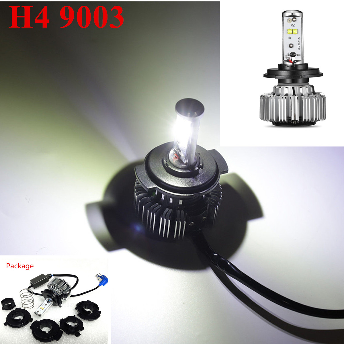 H4 9003 3000LM 6500K COB LED CREE Chip Headlight Bulb Hi/Lo Beam White