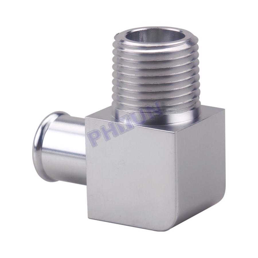 2x Heater Hose Fitting 3/4" Water Pump 5/8" 90° Intake For Chevy SBC V8