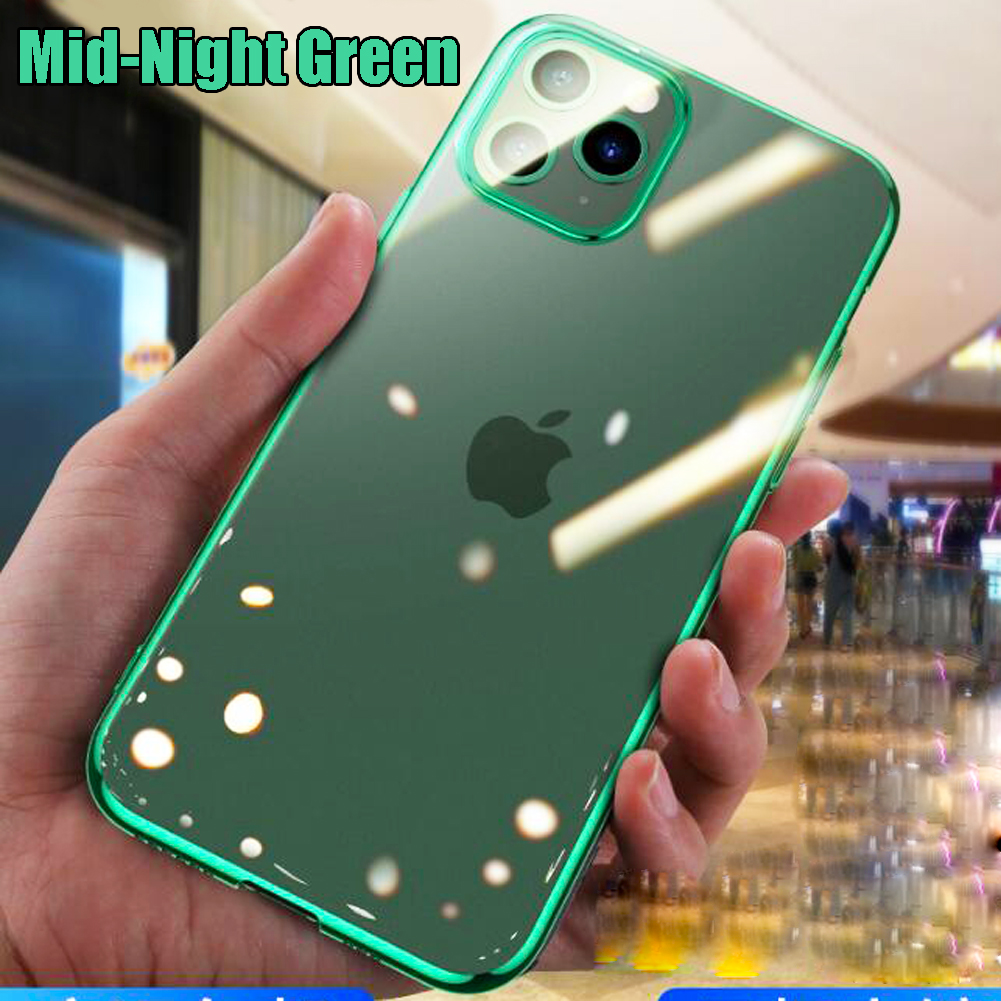 Midnight Green Plating Case For Iphone 11 Pro Max Luxury Soft