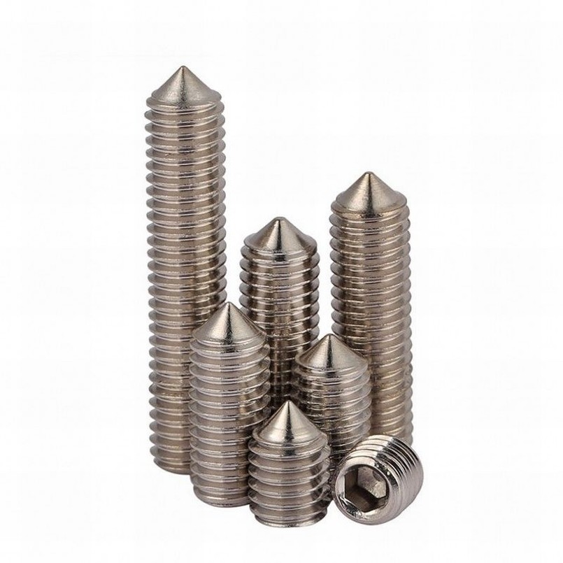 Din 914 Stainless Steel Cone Point Grub Screws Hex Socket Set Screw M3 M4 M5 M6 Ebay 