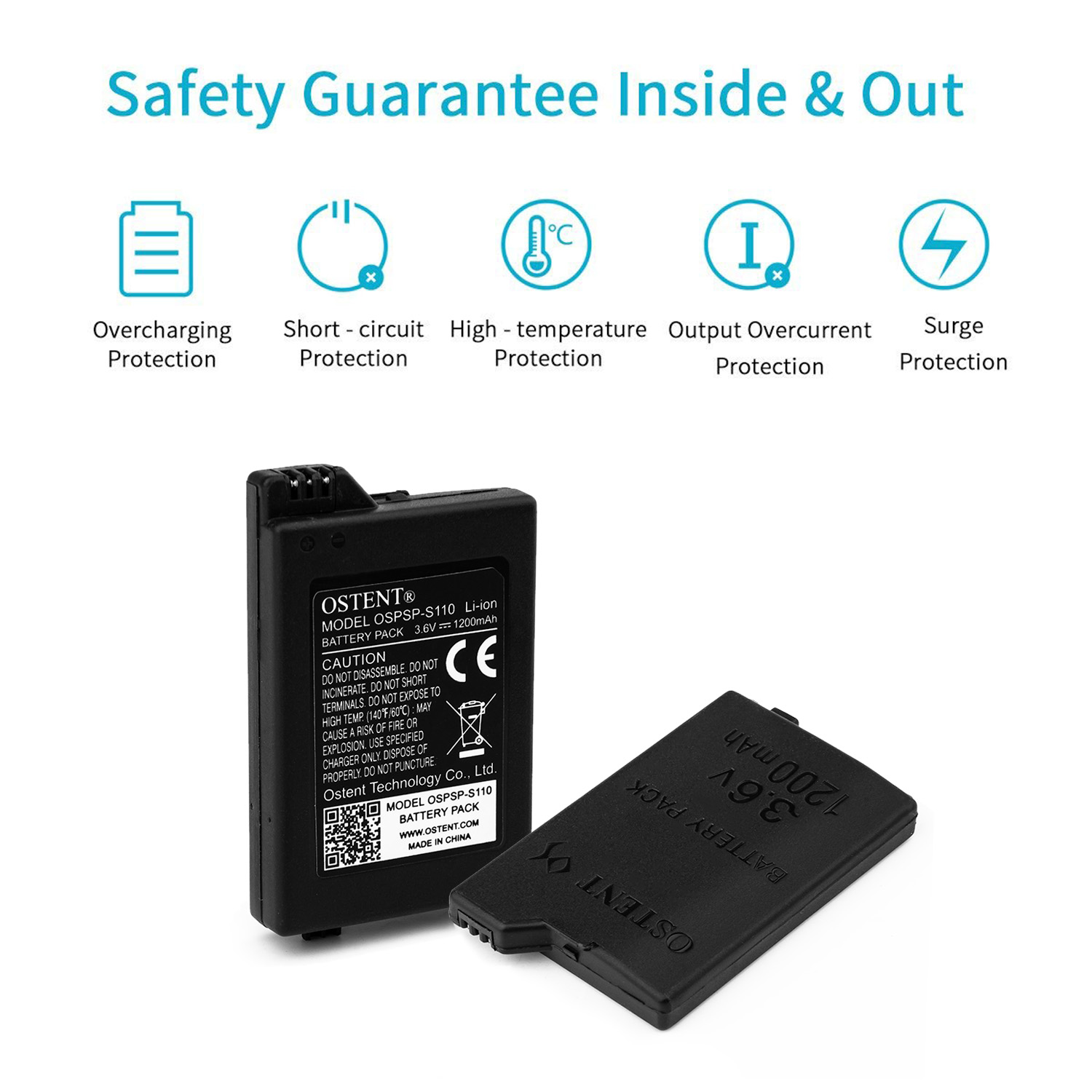 1200mAh 3.6V Rechargeable Battery Pack for Sony PSP 2000/3000 PSPS110