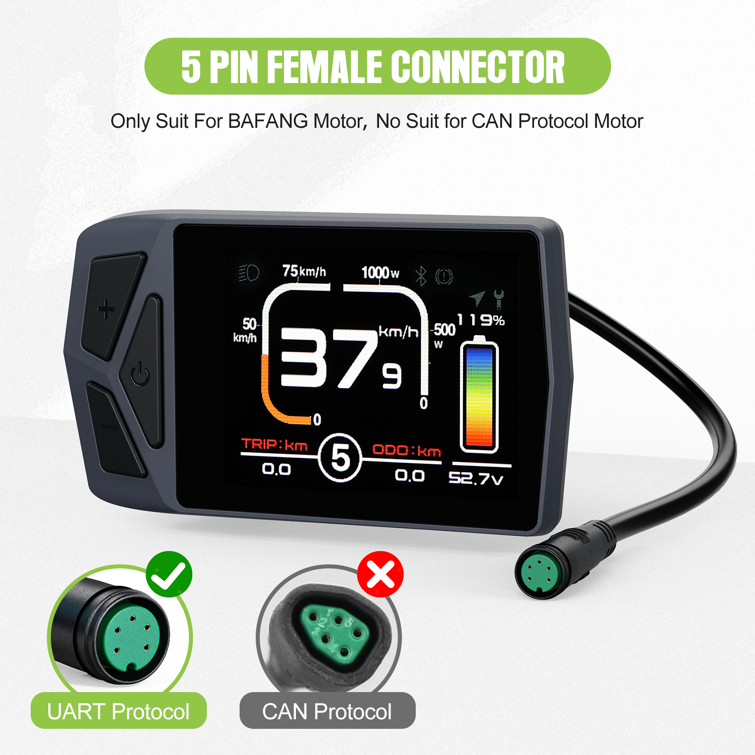BAFANG LCD EKD01 DPC18 Display for Ebike BBS HD Mid Hub Motor