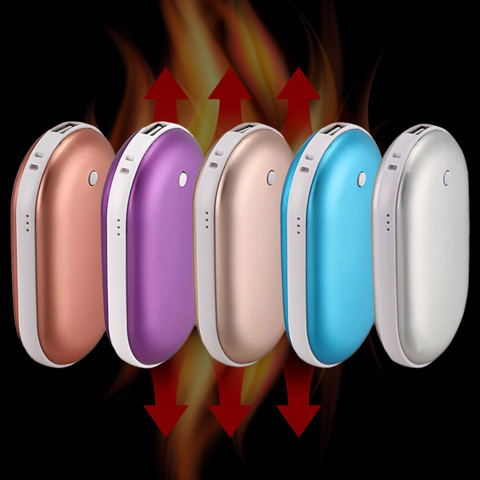 Pocket Hand Warmer Heater USB Charger Electric Rechargeable 5000mAh Power