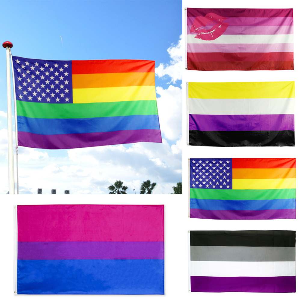Zac/'s Alter Ego 5 x 3 Feet Gay Pride Festival Bisexual Flag with Brass Eyelets