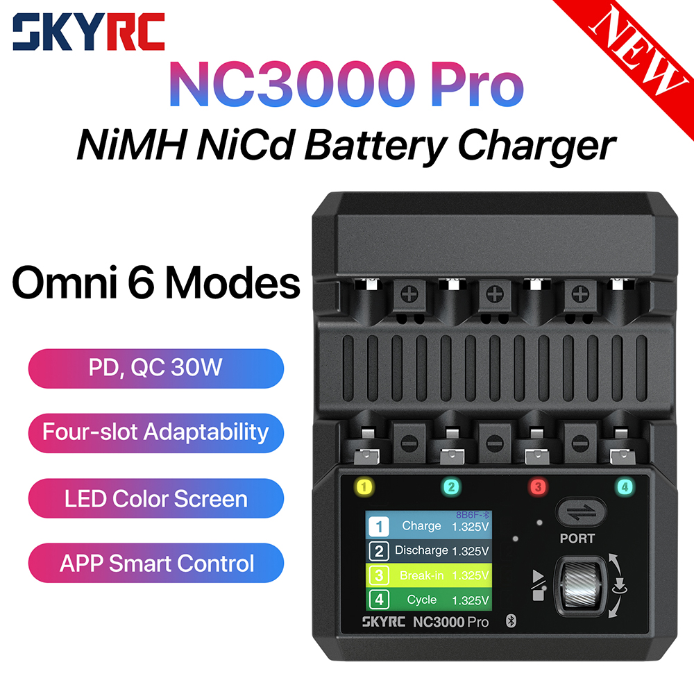 SkyRC NC3000 Pro NiMH NiCd Battery Charger LED APP Control
