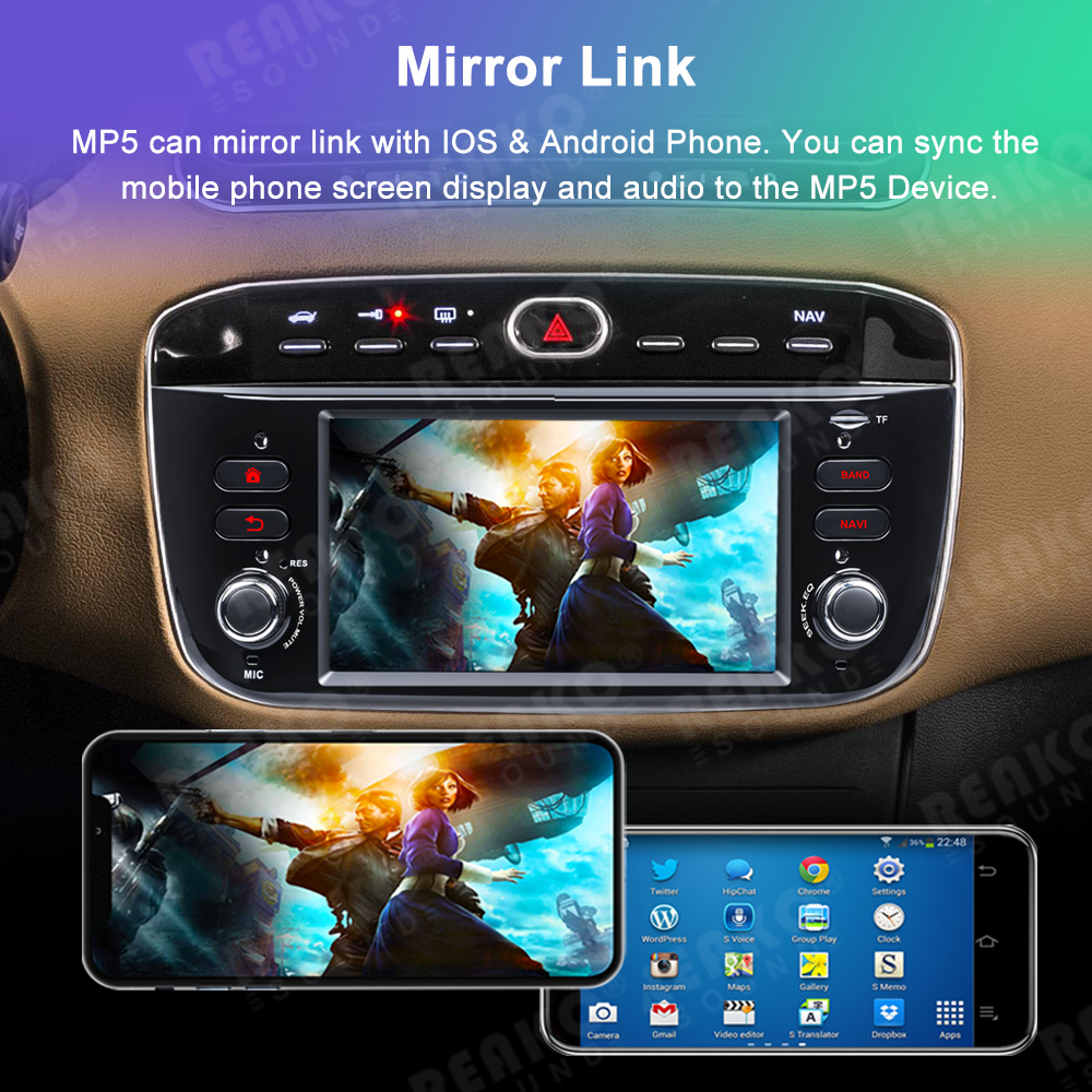 6.2''Android 12 Car Stereo Radio For Fiat Linea Punto Evo Grande Linea 2012- 2015