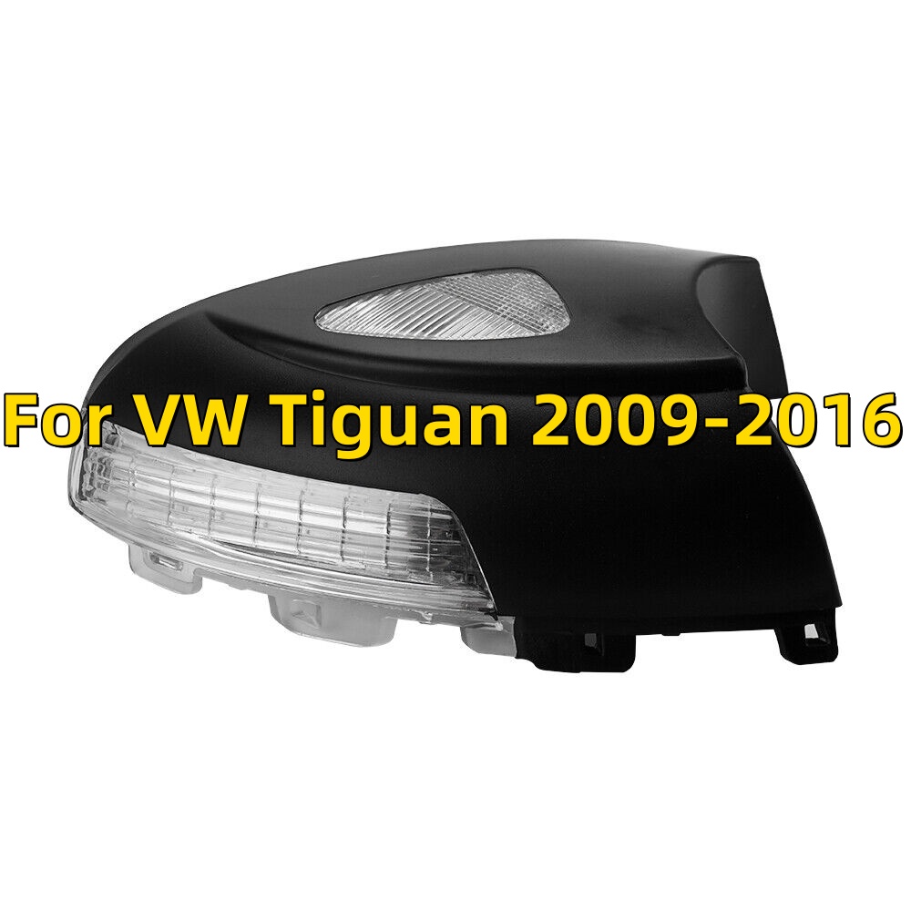 LED Dynamic Turn Signal Lights For VW Tiguan & Sharan – Smoked Black Mirror Blinkers, Easy Plug & Play Upgrade