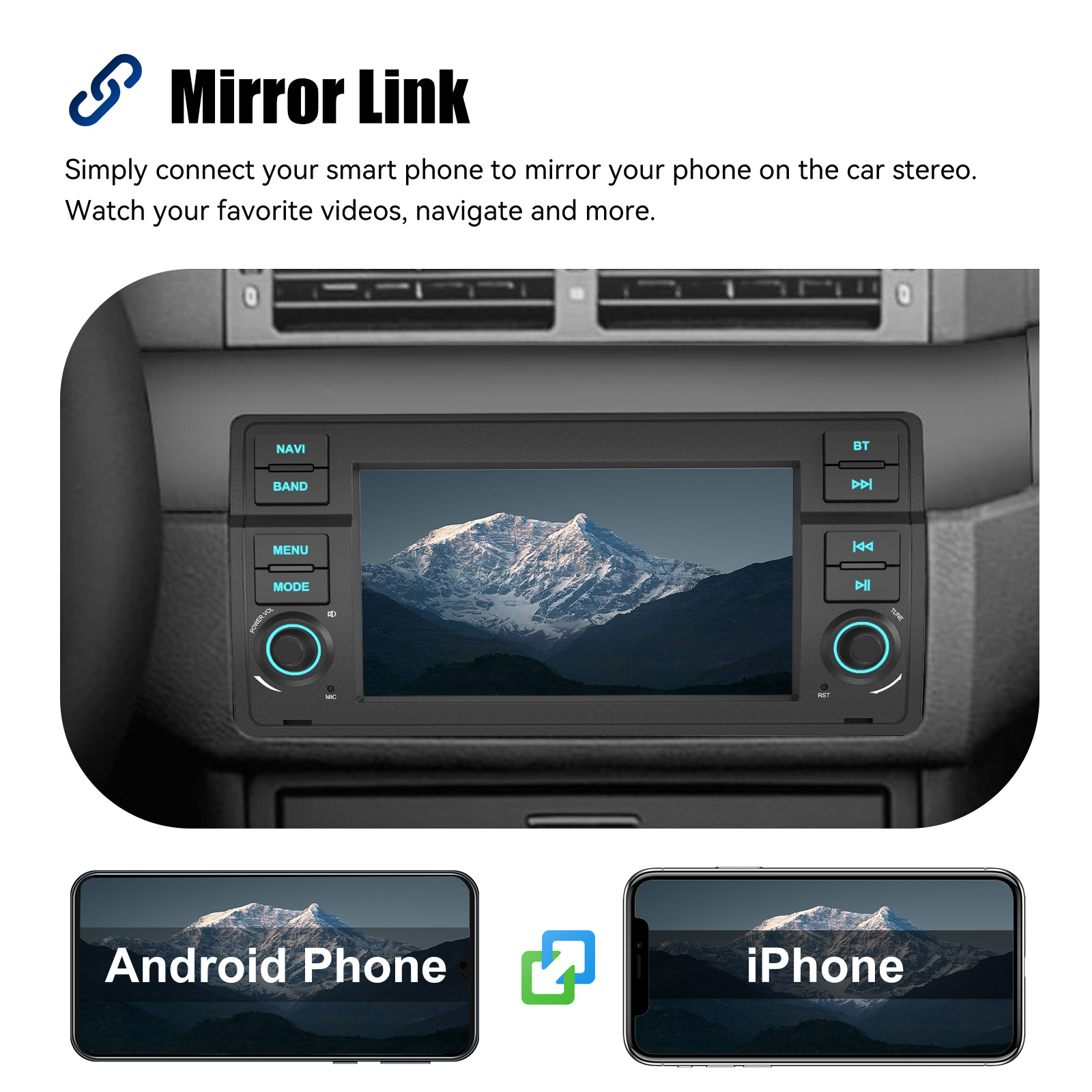 OiLiehu 6+128G 8 Cœurs Android 13 Autoradio Pour BMW 3er E46 1998–2006 Avec