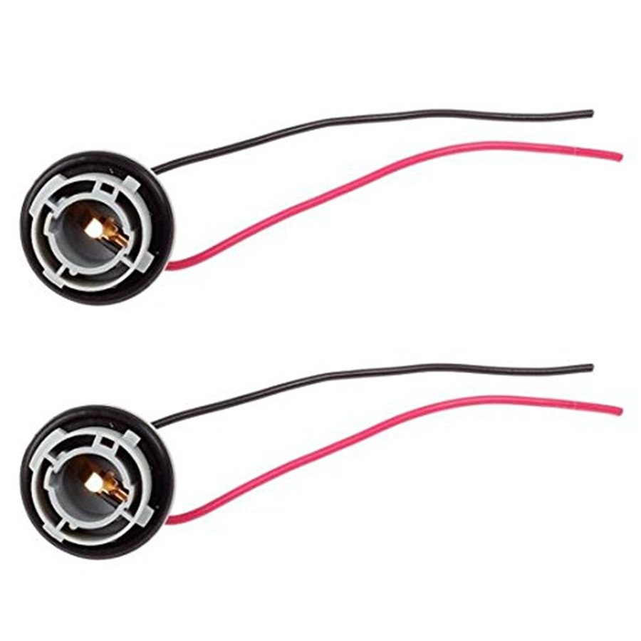 2Pcs Car 1156/7506/BA15S LED Bulb Turn Signal Brake Light Socket